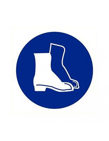 Safety shoes mandatory Vinyl Sticker 20cm