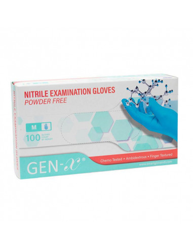 Gen-X Nitrile Gloves Powder Free Blue 100 pcs