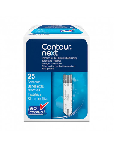 Contour Next bandelette glycemie 25 pièces