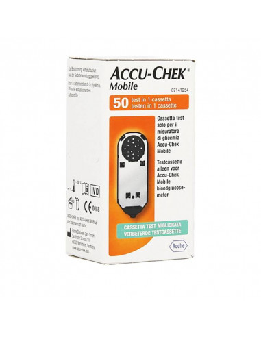 Accu-Chek Mobile Tiras de teste diabetes 50 peças