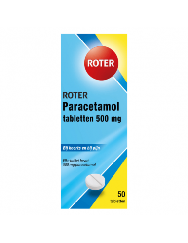 Roter paracetamol 500mg 50 tabletter