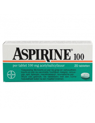 Aspirin 100 mg 20 tablets