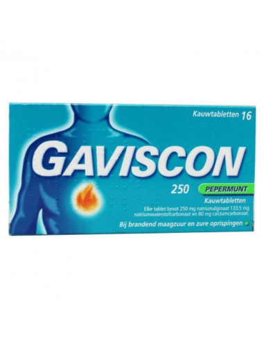 Gaviscon Peppermint 250 16 tablet
