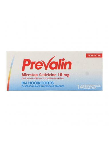 Prevalin Allerstop Cetirizine 10mg 14 tablets