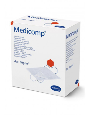 MEDICOMP Sterile gauze compress 4-layer 7.5 x 7.5 cm 50 pieces