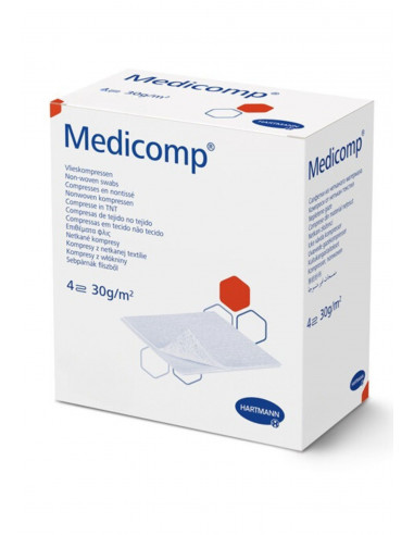 MEDICOMP Compressa de gaze estéril 4 camadas 5 x 5 cm 50 peças