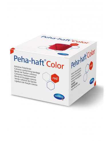 Peha-haft Color red fixation bandage 20 mx 6 cm