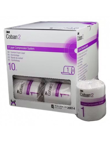 3M Coban 2 Comfort 2-lagers kompressionsbandage 10 cm x 3,5 m