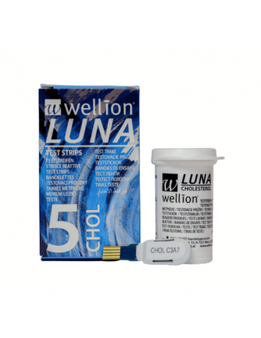 Wellion Luna cholesterol test strips 5 pieces