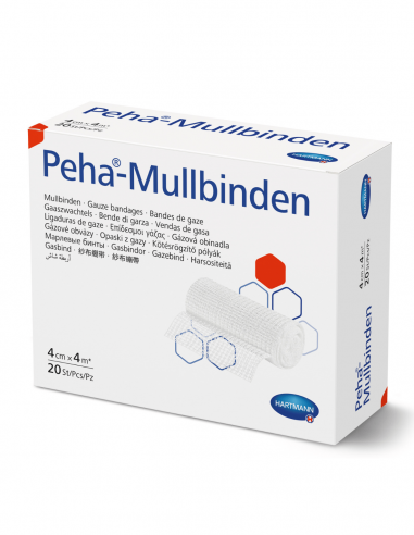 Фиксирующая повязка Peha-Mullbinden 4 см х 4 м 20 шт.