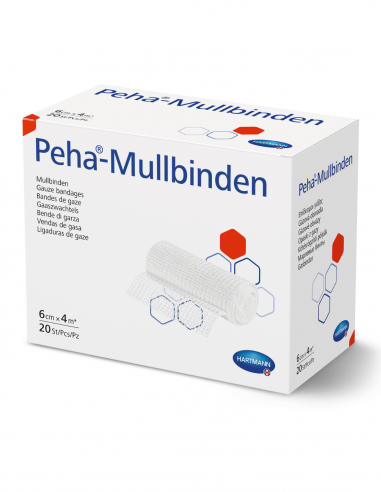 Фиксирующая повязка Peha-Mullbinden 6 см х 4 м 20 шт.