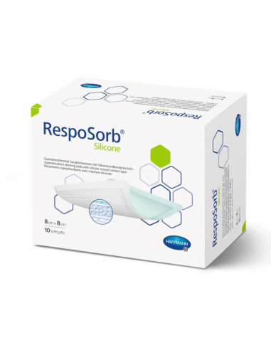 Resposorb Bandage absorbant en silicone 8 x 8 cm 10 pièces