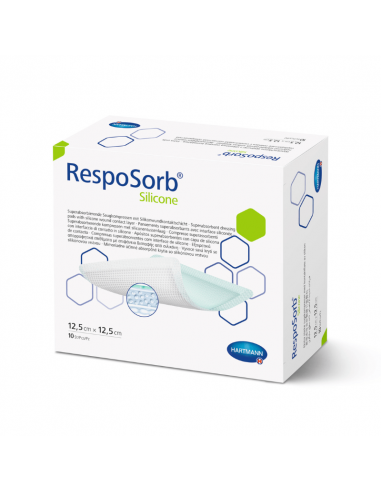 Resposorb Silikonabsorberande bandage 12,5 x 12,5 cm 10 st.