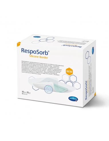 Resposorb Silicone Border absorbent bandage 10 x 10 cm 10 pieces