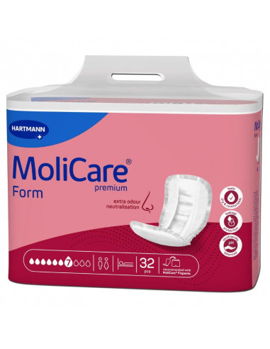 MoliCare Premium FORM 7 gotas inserir 32 peças