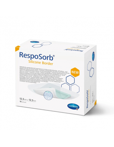 Resposorb Silicone Border absorberend verband 12,5 x 12,5 cm 10