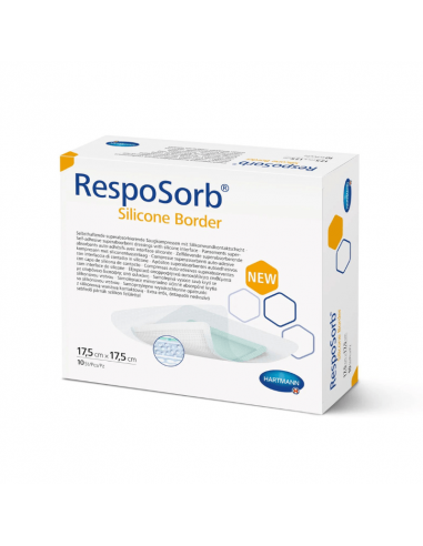 Resposorb Silicone Border pansement absorbant 17,5 x 17,5 cm 10 pièces