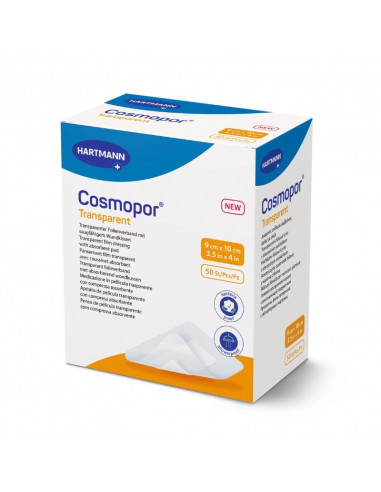 Cosmopor Transparent ø-gips/sårbandage steril 9 x 10 cm 50 stk.