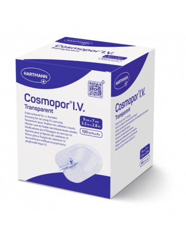 Cosmopor IV Cerotti trasparenti per infusione 9 x 7 cm 100 pezzi