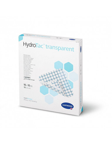 Bandagem de hidrogel transparente HydroTac 10 x 10 cm 10 peças