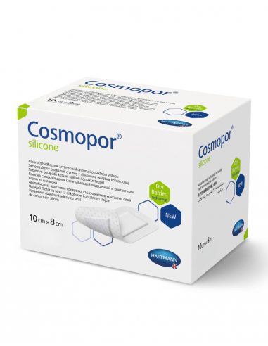 Cosmopor Silikon-Inselpflaster Wundauflage steril 10 x 8 cm 50 Stück