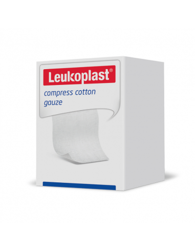 Leukoplast Compresa de gasa de algodón 12 capas 10x10 cm 100 piezas