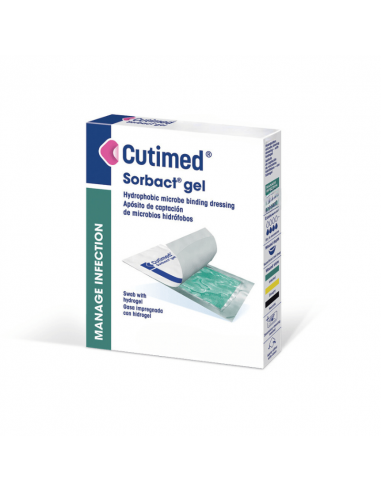 Cutimed Sorbact gel compresa de hidrogel 7,5 x 7,5 cm 10 piezas