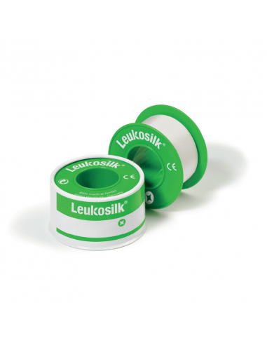 Leukosilk Hechtpleister 9,2m x 2,5cm 12 rollen