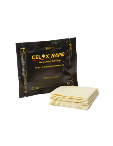 Celox Rapid Gauze Gaze hemostática dobra em Z