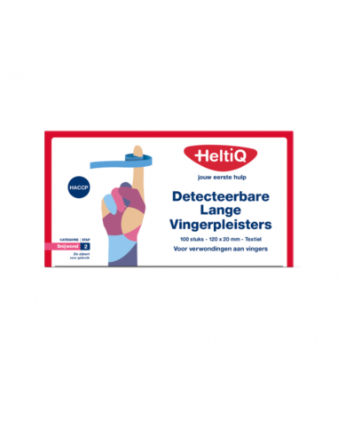 HeltiQ Detectable textile finger plasters 120 x 20mm 100 pieces