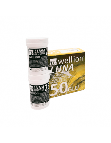 Wellion Luna glucose teststrips 50 stuks