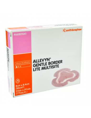 Allevyn Gentle Border Lite Multisite Opatrunek piankowy 8 x 8,4 cm 10 sztuk