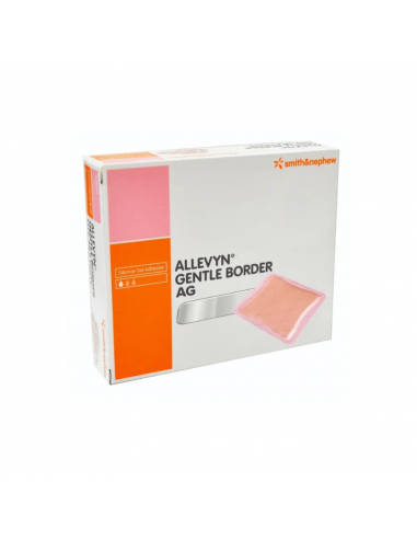 Allevyn AG Gentle Border foam dressing 7.5 x 7.5 cm 10 pieces