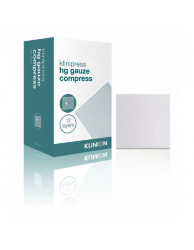 Klinion HG compresa de gasa esterilizada 12 capas 10 x 20 cm 50 piezas