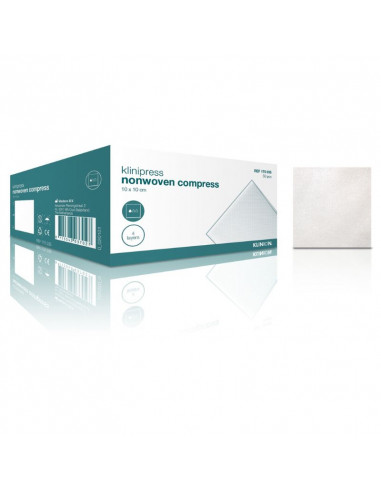 Klinion non woven gaaskompres 4-laags 10 x 10 cm 100 stuks