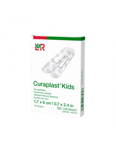 Curaplast kids 1,7x6cm 15 kosov