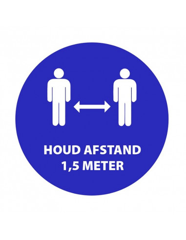 Hold 1,5m afstand vinyl Ø200mm