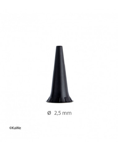 Punte per otoscopio KaWe nere 2,5 mm 10 pz.