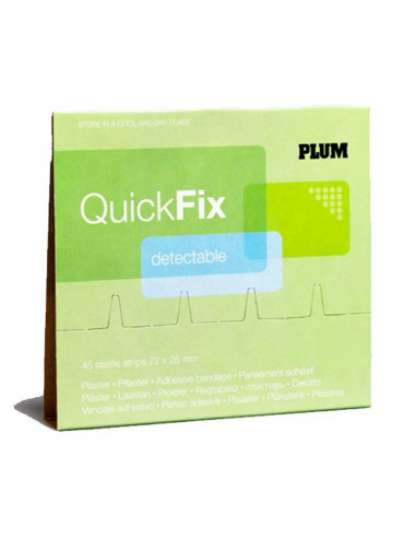 Quickfix Refill HACCP Detectable 72x25mm plasters 45 pieces