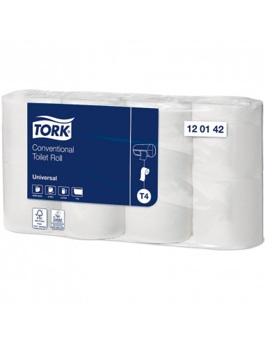 Tork Universal toiletpapier 1-lgs wit 56 mtr x 10 cm pak à 64 rol/400 vel 