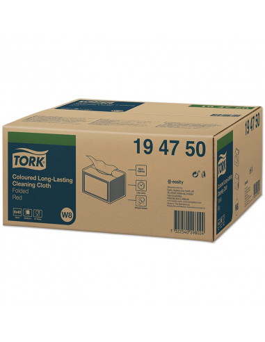 Tork Premium Spec. Poetsdoek 1-lgs rood 38x30 cm doos à 8