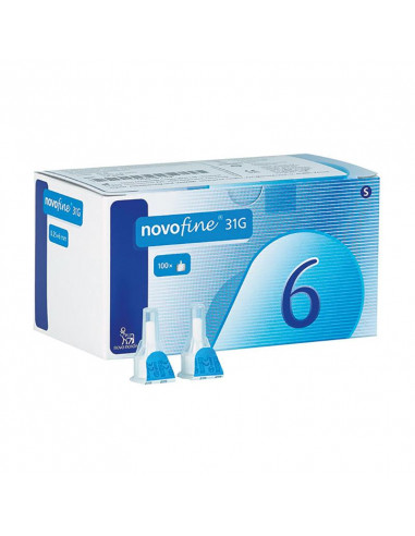 Novofine 6mm x 0.25mm 31G 100 aiguilles stylo