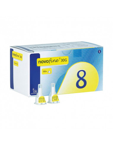 Novofine 8 mm x 0,30 mm 30G 100 agujas para pluma