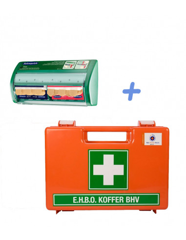 BHV Førstehjælpskasse + Salvequick gipsdispenser