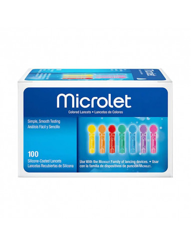 Lancetas Microlet 100 unid.