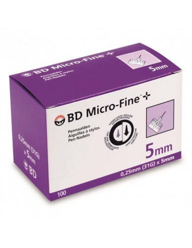 BD Microfine+ 5mm tenkostenné ihly do pera, 100 kusov