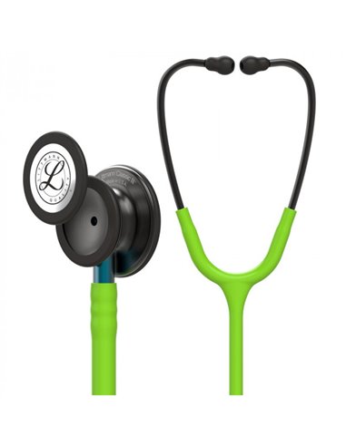 Littmann Classic III Estetoscopio 5875 Edición de Humo, Tubo Verde Lima, Tallo Azul