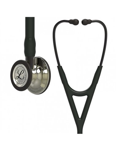 Stetoskop Littmann Cardiology IV - czarny przewód, głowica w kolorze szampana, lira typu Smoke, 6179